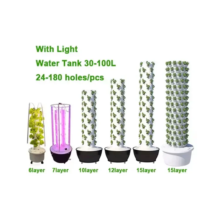 Lyine OEM vertical farming tower garden vertical hydroponic growing system hydroponic aeroponic tower 24/42/60plant