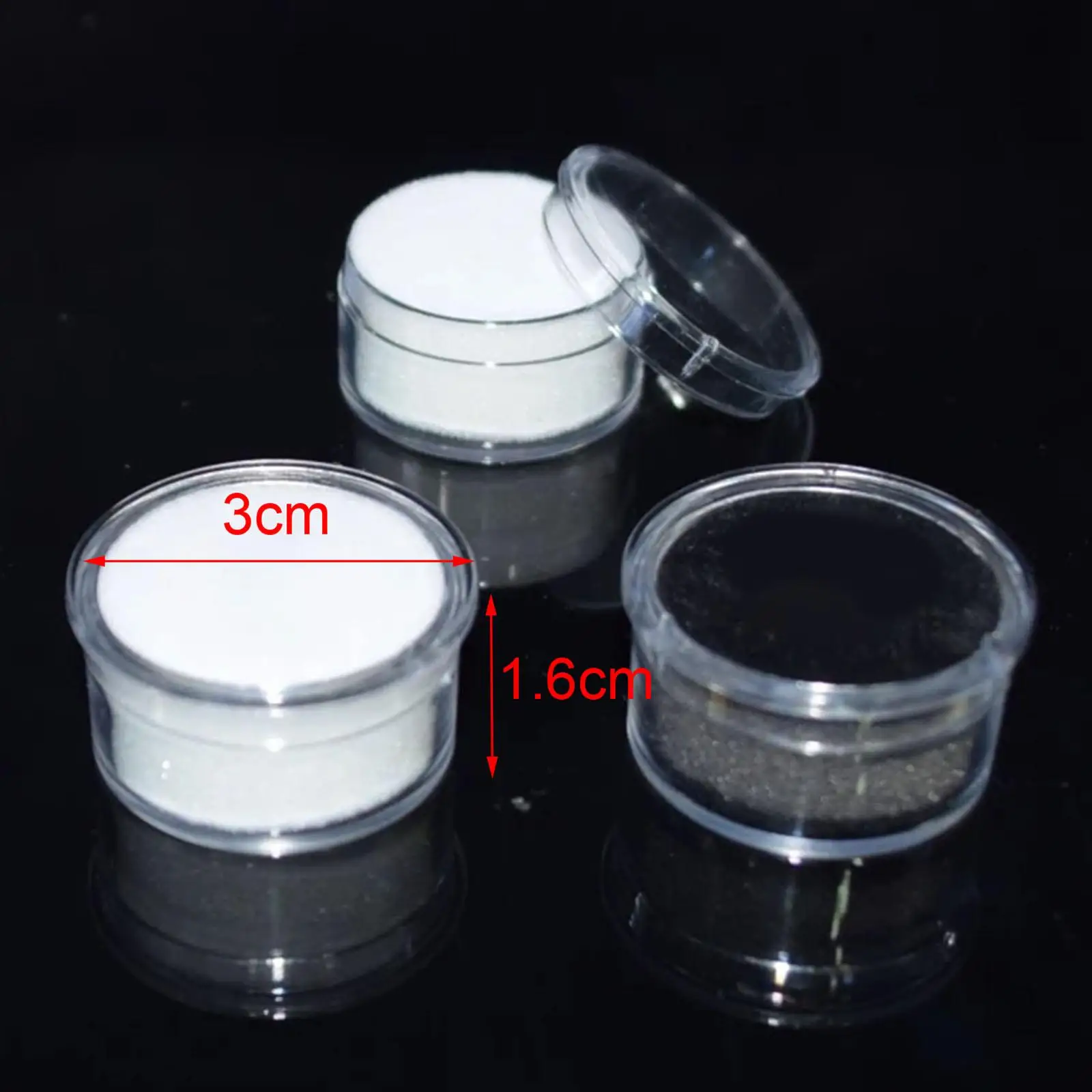 

Jewelry Packaging Box Mini Round Acrylic Gemstone Holder Loose Diamond Display Case for Jewelry Store Showcase