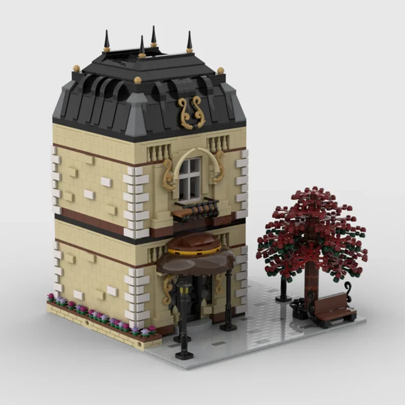 City Street View Moc Building Brick Modular Modular luxury House Model Technology Blocks Christmas DIY Toy Construction Gift