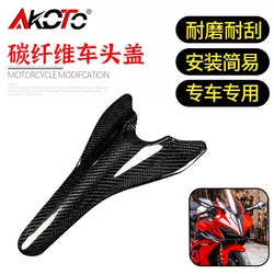 FOR QJMOTOR SRK800 SRK600RS SRK 800 RR 600 600RS Carbon Fiber Parts Headstock Cover Refit Stamped Air Intake Hood Protective Cap
