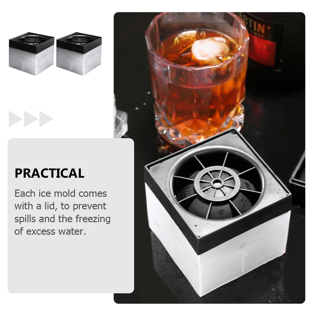 

2Pcs Ice Ball DIY Molds Premium Round Plastic Mold for Bar Home Hotel Cocktail Whiskey Ice Making Tools Plastic Molds