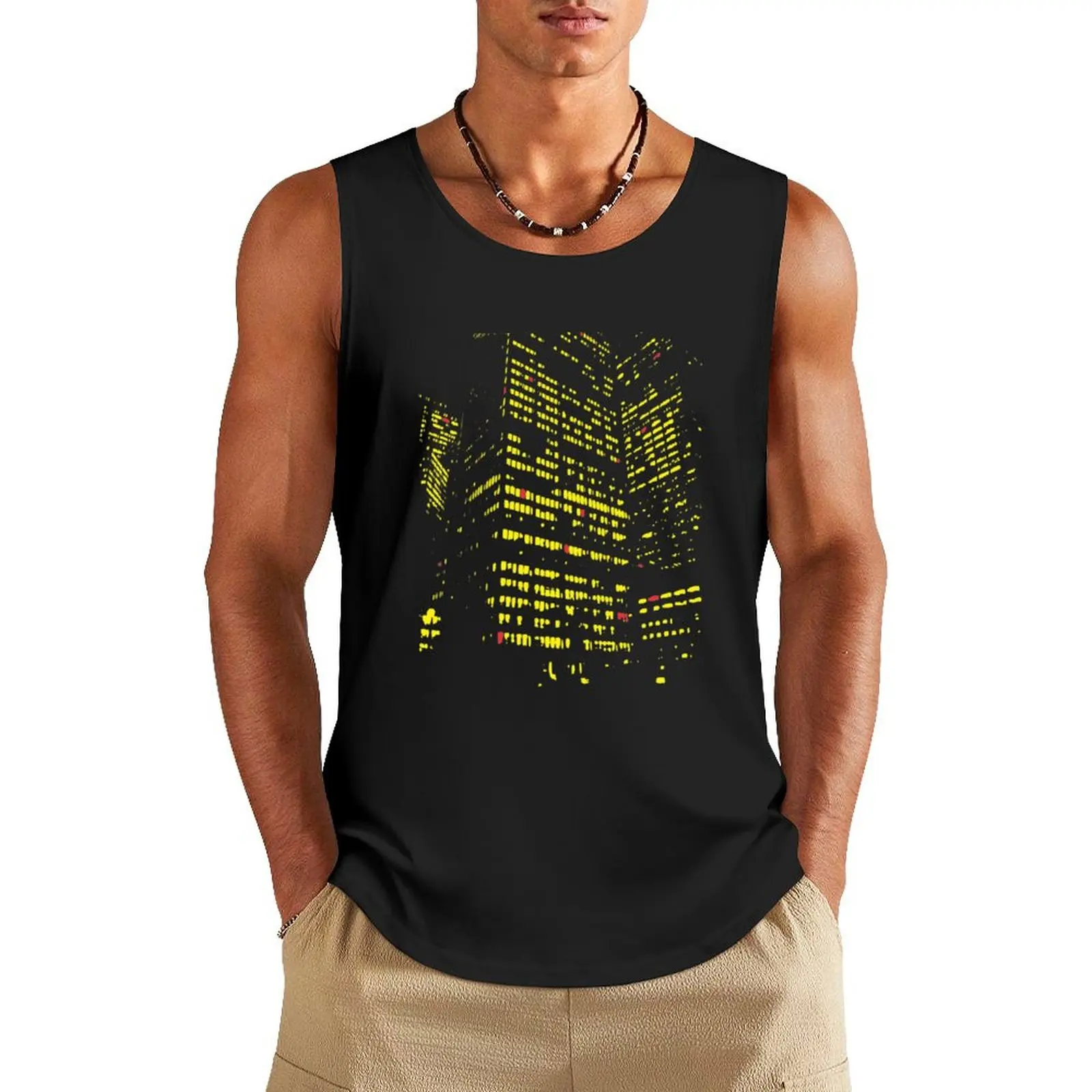 Mies Van der Rohe - Seagram Building - Architecture Tank Top Men's summer vest t shirts sexy clothes men sleeveless vests