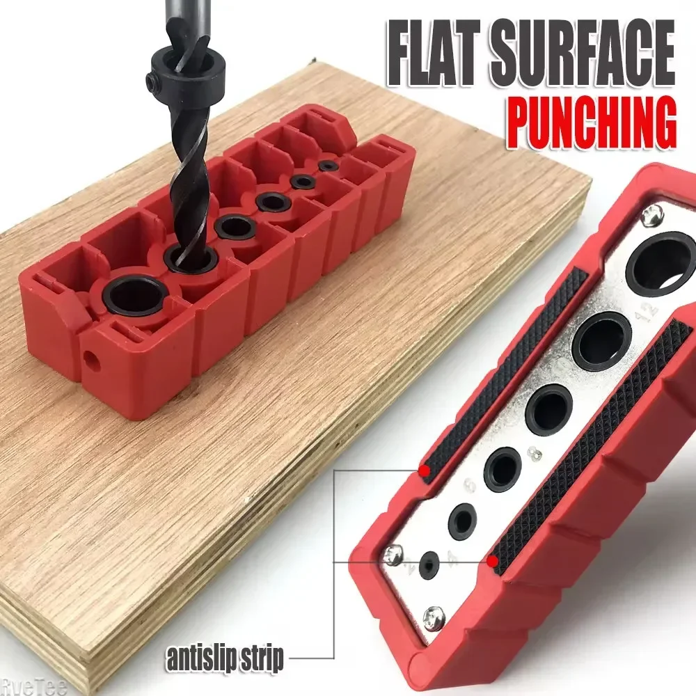 Imagem -04 - Auto-centrado Vertical Pocket Punch Hole Puncher Posicionamento Tool Drilling Guide Woodworking
