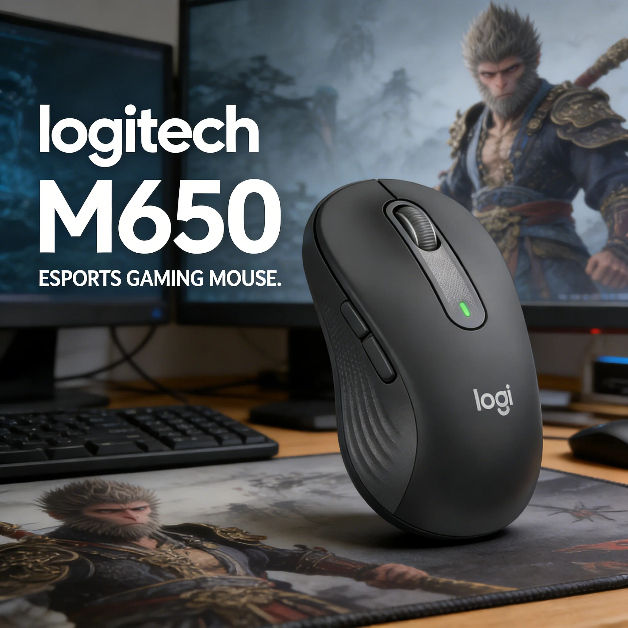 

Logitech M650 Ergonomic Wireless Mouse with Smart-Wheel Silent Clicking Technology And 24-Month Battery Life for Home Office Use