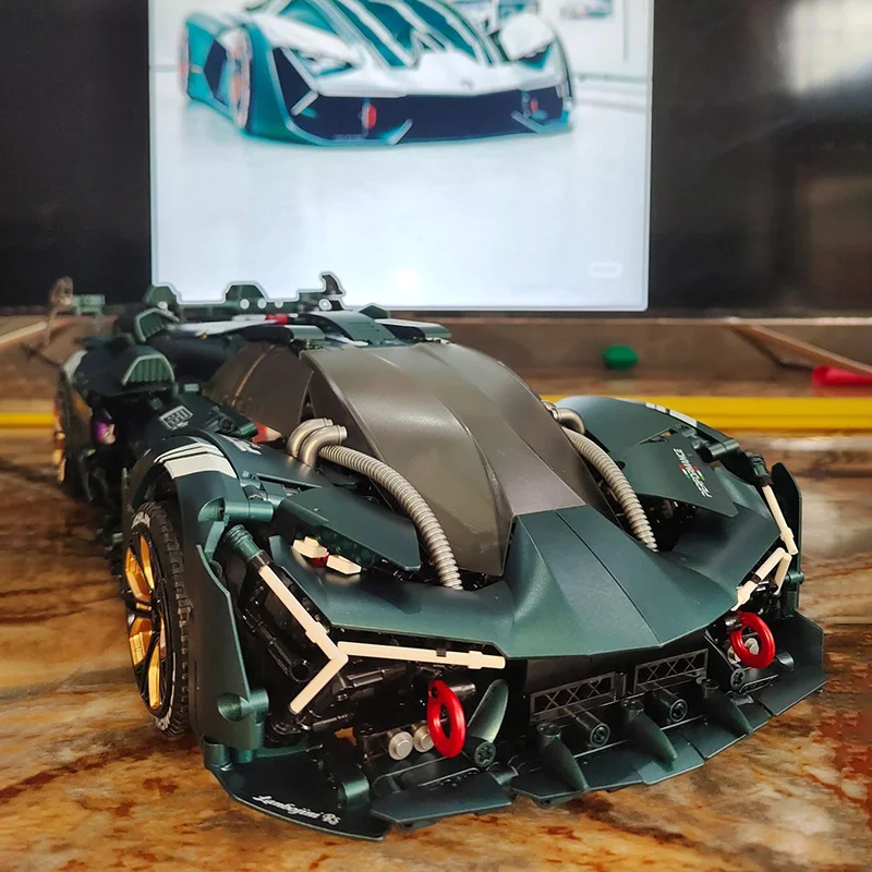 3466PCS Tecnico 1:8 Lambor Terzo Millennio Building Blocks Velocità Meccanica Modello di Veicolo Da Corsa Mattoni Giocattoli Per Il Capretto MOC