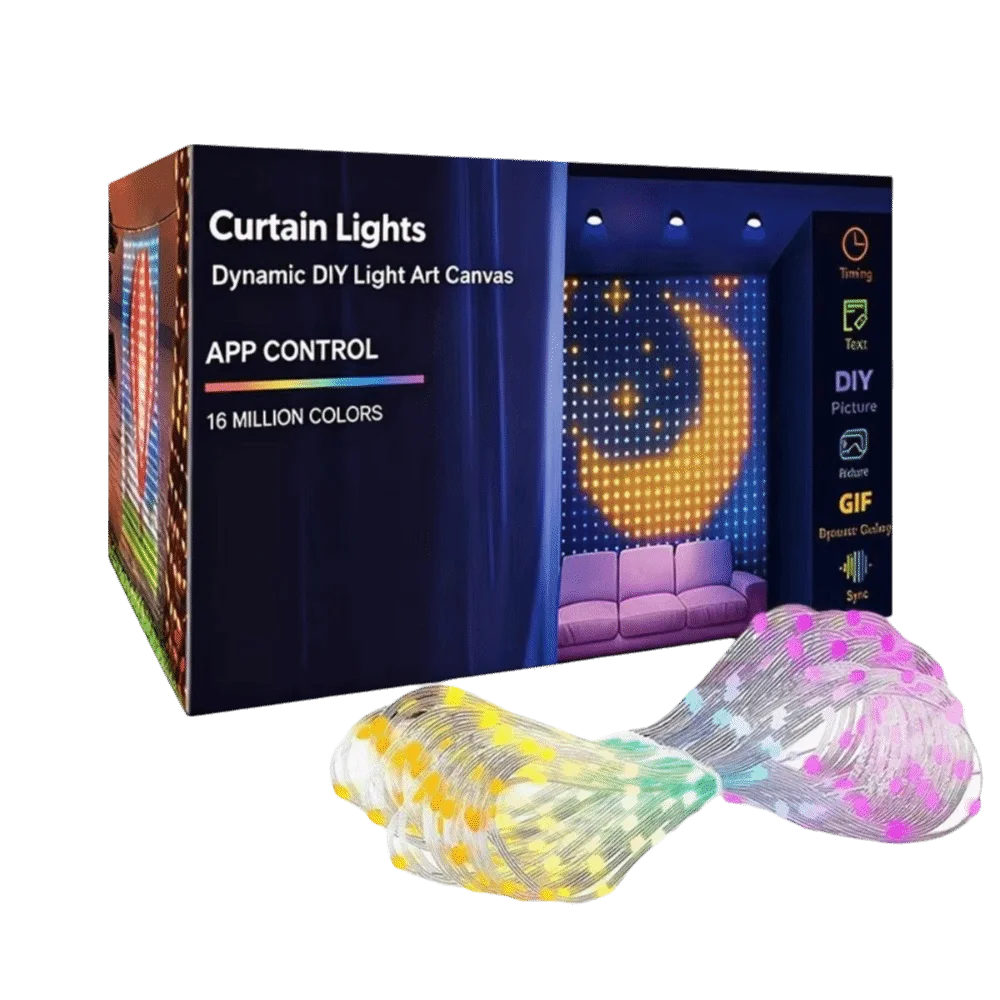 APP Controlled Fairy String Lights Music Sync IP65 Waterproof RGB Pixel Lights RGB Color Changing 400 LED LED Curtain Lights
