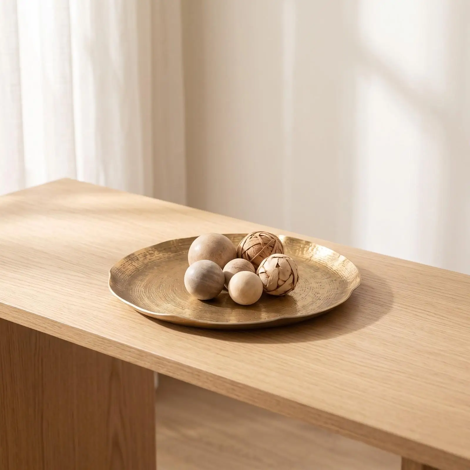 Elegant Metal Decorative Tray for Console Table with Raised Edge Versatile Home Decor