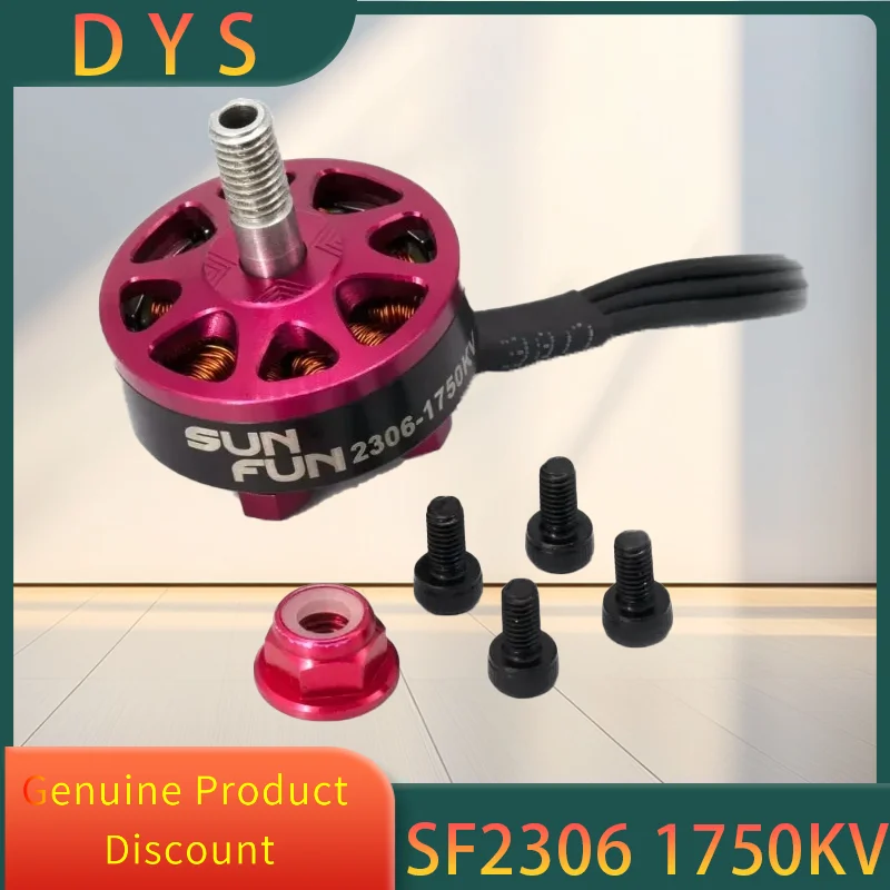 DYS SONNE FUN SF2306 1750KV 2500KV CW الموضوع FPV سباق فرش السيارات ل RC الطائرة بدون طيار كوادكوبتر قطع الغيار