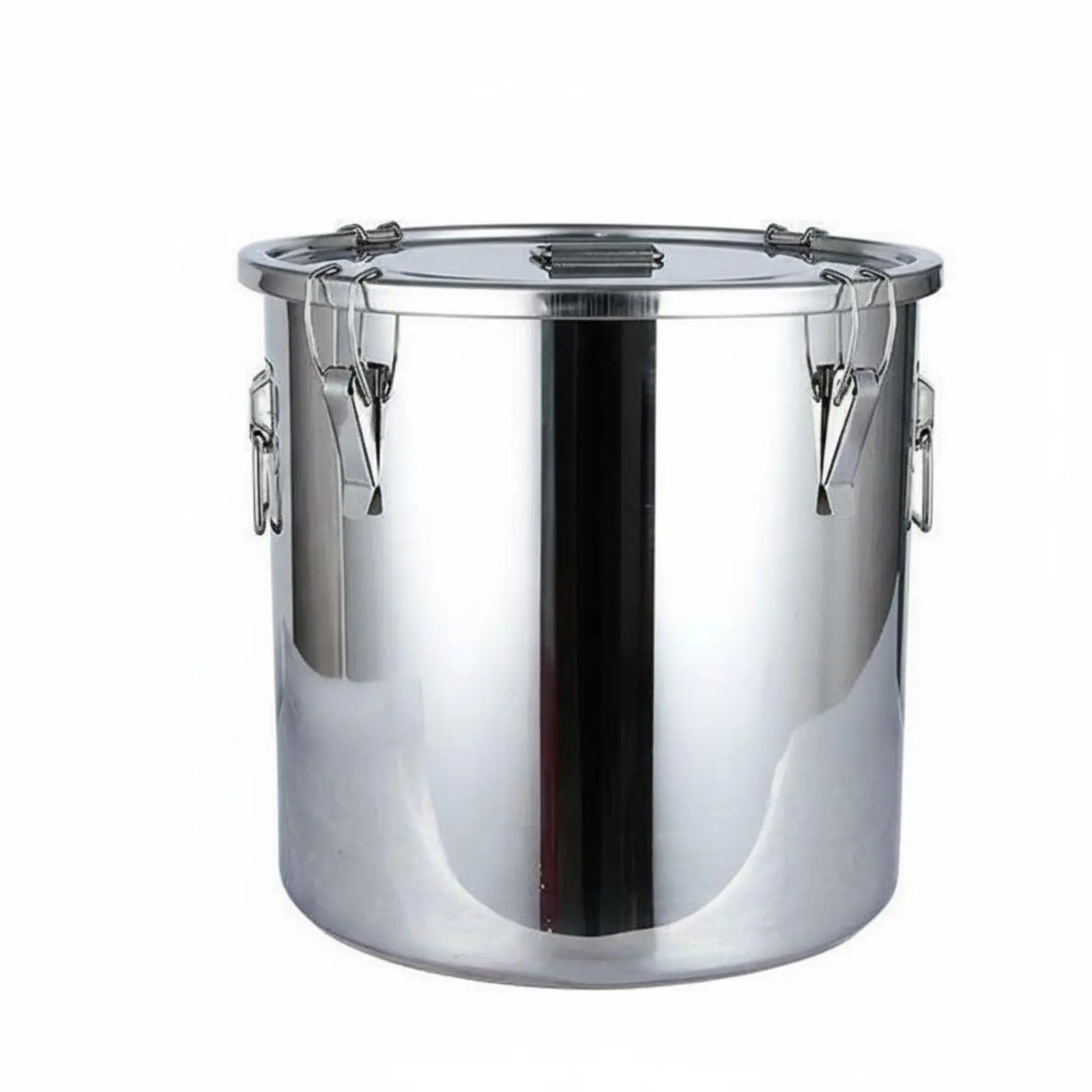 Food Grade Stainless Steel Sealed Bucket for Rice Oil Milk Storage with Silicone Gasket Heavy Duty Kitchen Container