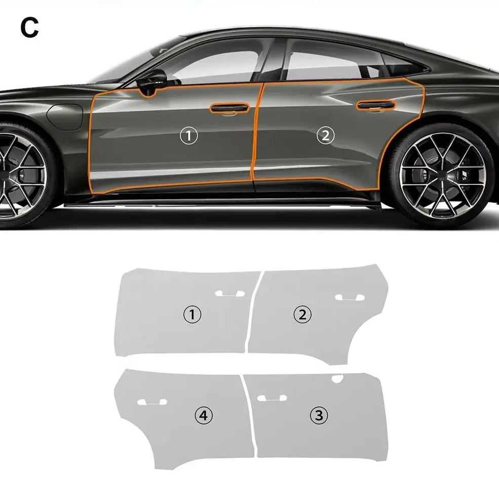 

8.5Mil TPU Bumper Hood Paint Protection Film For Audi E-Tron GT 2025-UP Pre-cut PPF Clear Bra Car Body Anti-Scratch Resistant ﻿