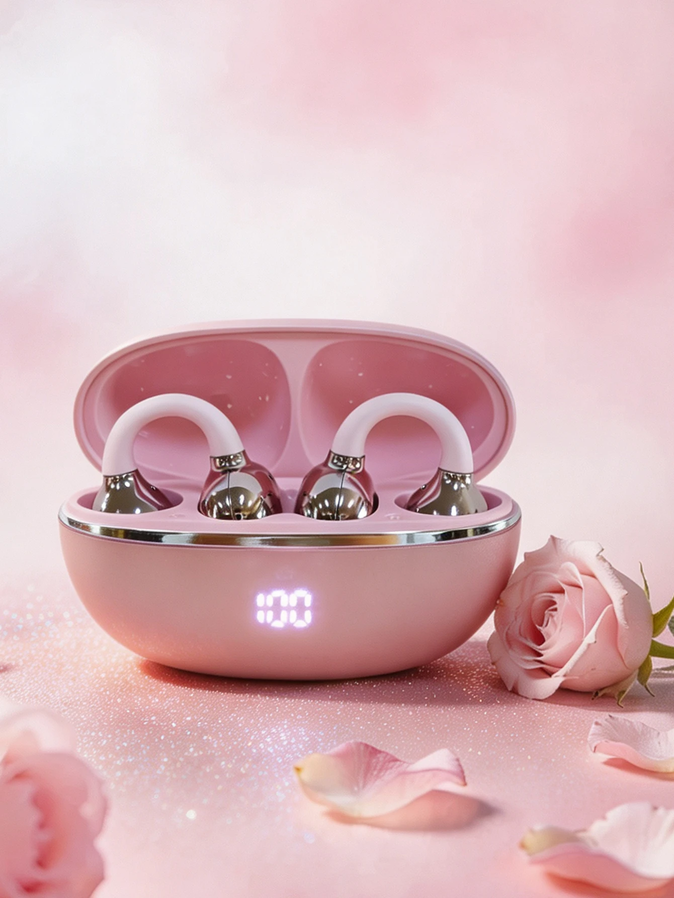 Women’s Bluetooth Earphones – superb Sound Quality, Ear-Clip Design, Ideal for Dates and as Birthday Presents, Sweat-Resistant