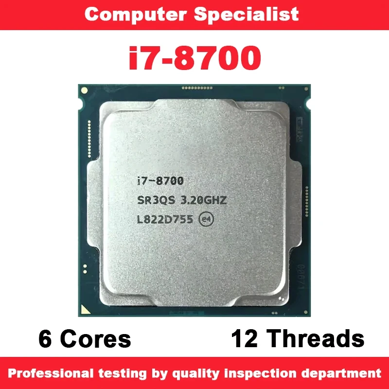 Core i7-8700 3.2 GHz Six-Core Twelve-Thread 12M 65W LGA 1151 i7 8700 Coffee Lake