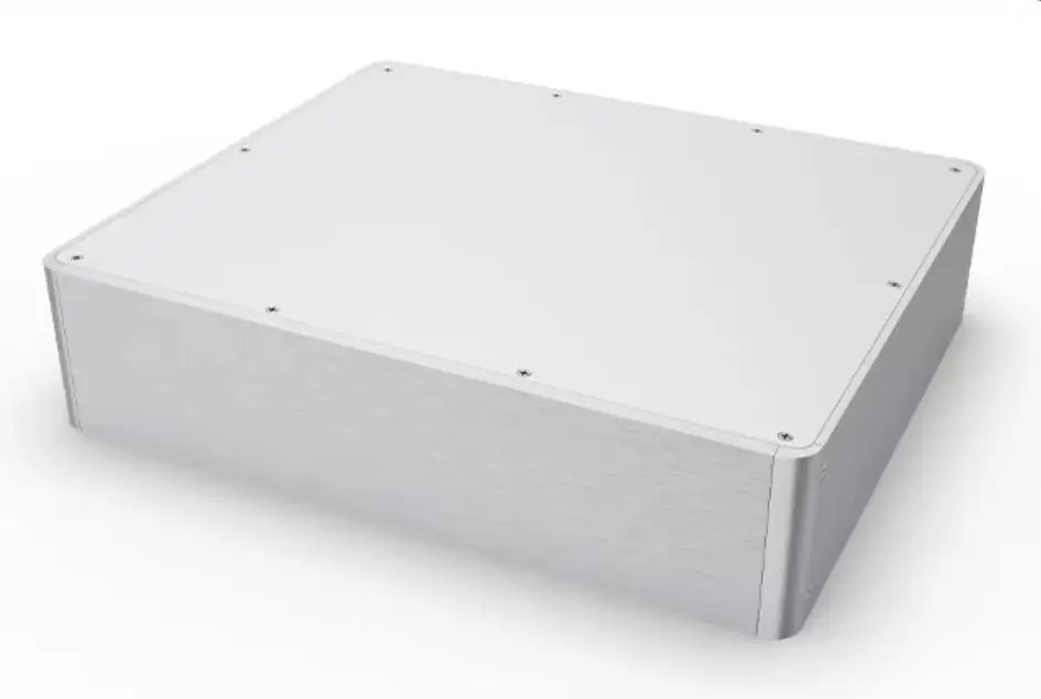 Full aluminum alloy rounded corners front-stage decoder headphone amp tube amp power amp full aluminum chassis 4 EU socket box