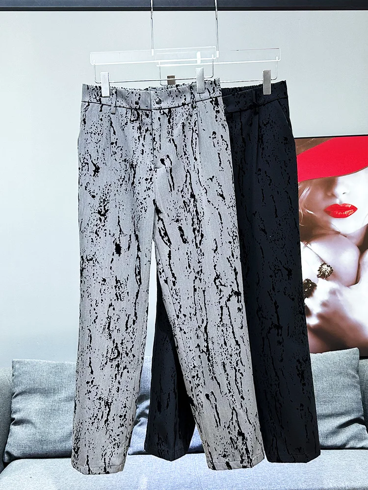 

Faionable Tie Dye Men's Straight Leg Pants 2024 New Design Casual Long Trousers Cool Sle Youth ulari Autumn Wear