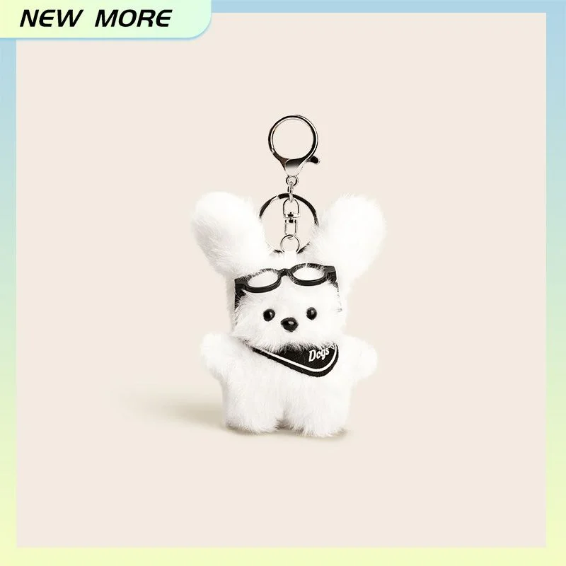 2024 New Arrival Original Design Scrawled Glasses Puppy Key Chain Pendant Bag Backpack Pendant Decoration Doll Toy Birthday Gift