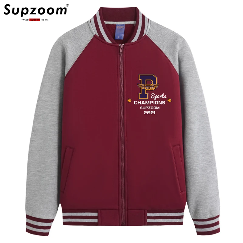 Supzoom Neue Ankunft Mode Preppy Stil Baumwolle Dicken Druck Rib Sleeve Bomber Jacke Marke Kleidung Baseball Herbst Winter Mantel