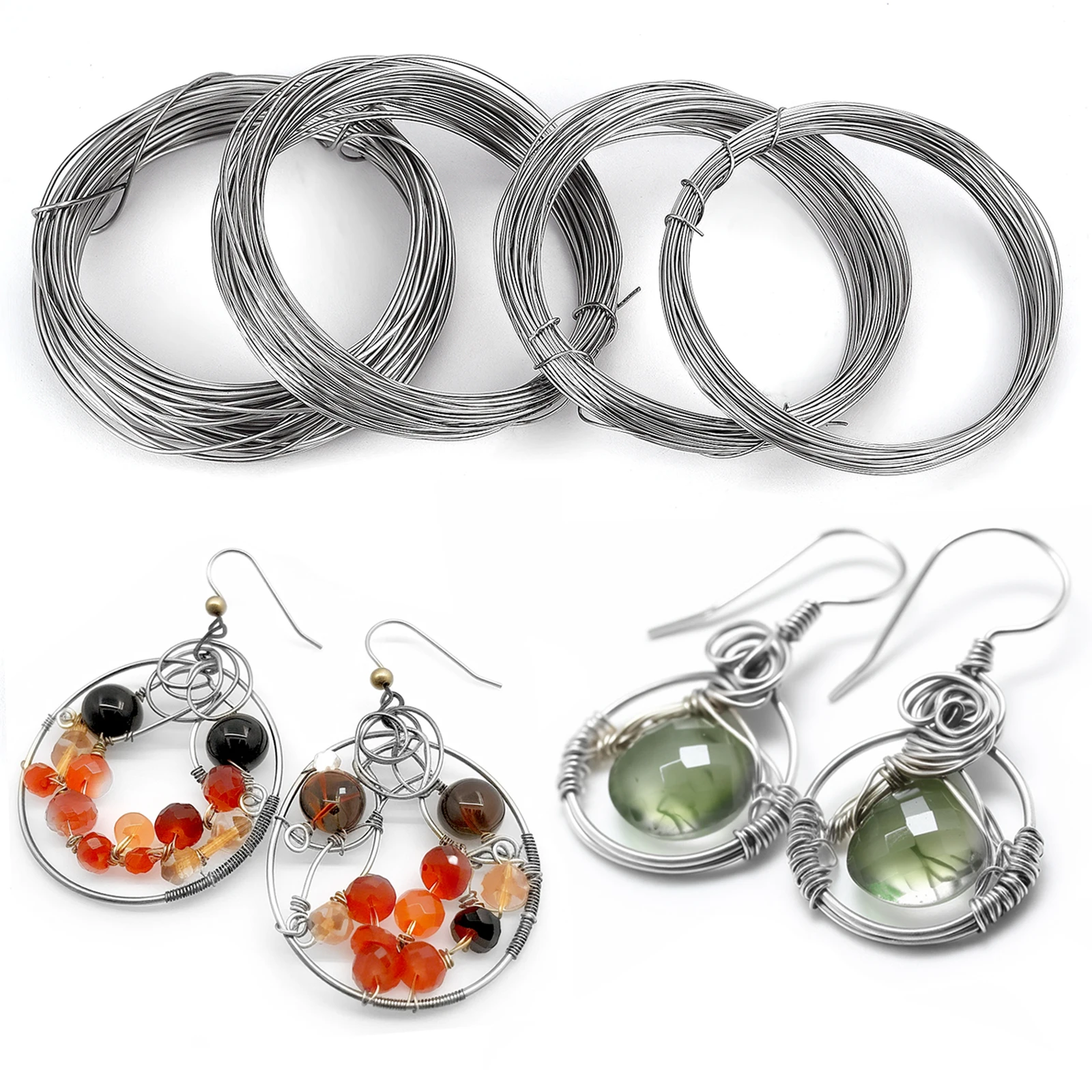 

0.3/0.4/0.5/0.6/0.7/0.8/1mm Jewelry Handmaking Stainless Steel Wire 10M Cord String Craft Beads Wire DIY Make Tool Accessories