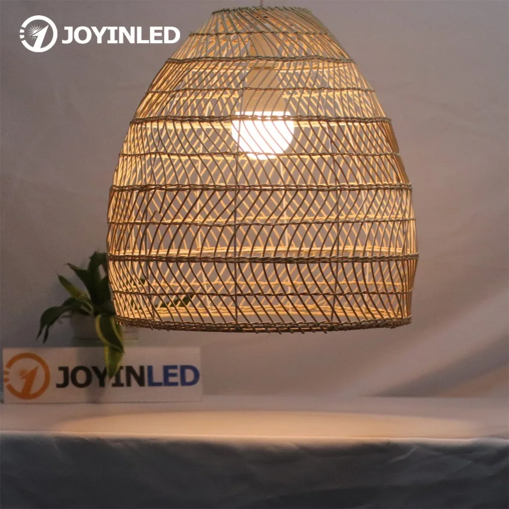 

Подвесной светильник JOYINLED ручной работы из натурального дерева, плетеный в стиле ваби-саби, для гостиной, спальни, ресторана, цоколь E27
