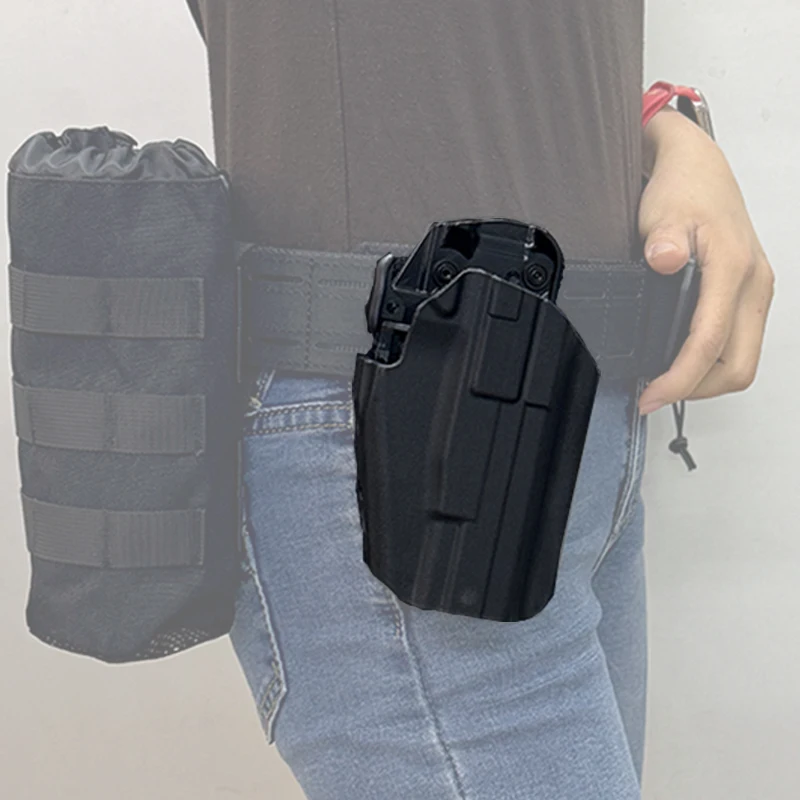 

FANDAO Glock waist seal quick-draw holster molle system middle finger unlock universal holster G17 G19 G18 G34 579 for unisex