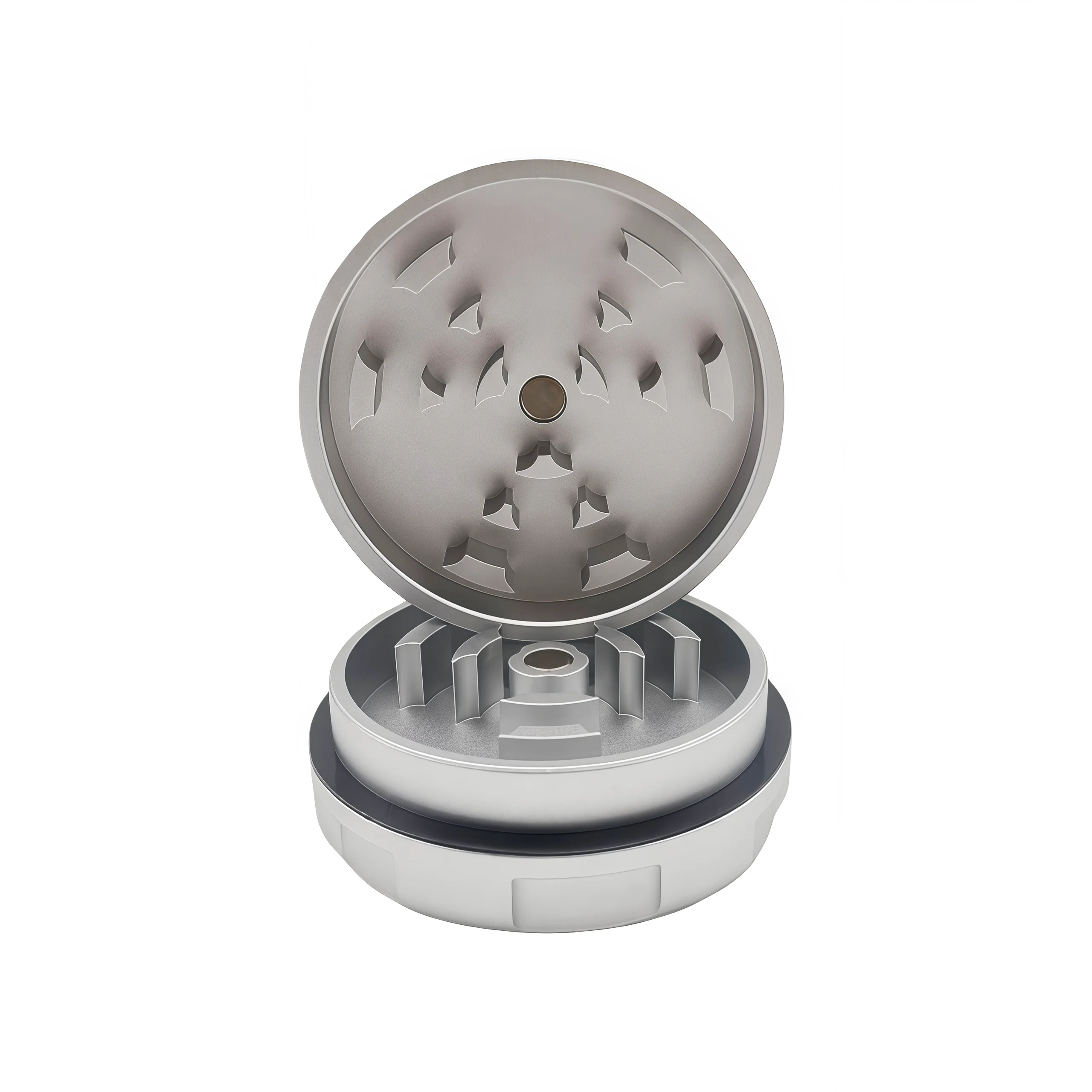 60mm 2-Layer Tobacco Grinder with Trapezoid Teeth,Anti-Slip Rim - Portable Aluminum Alloy,Herb Grinder,Smoking accessories view 5