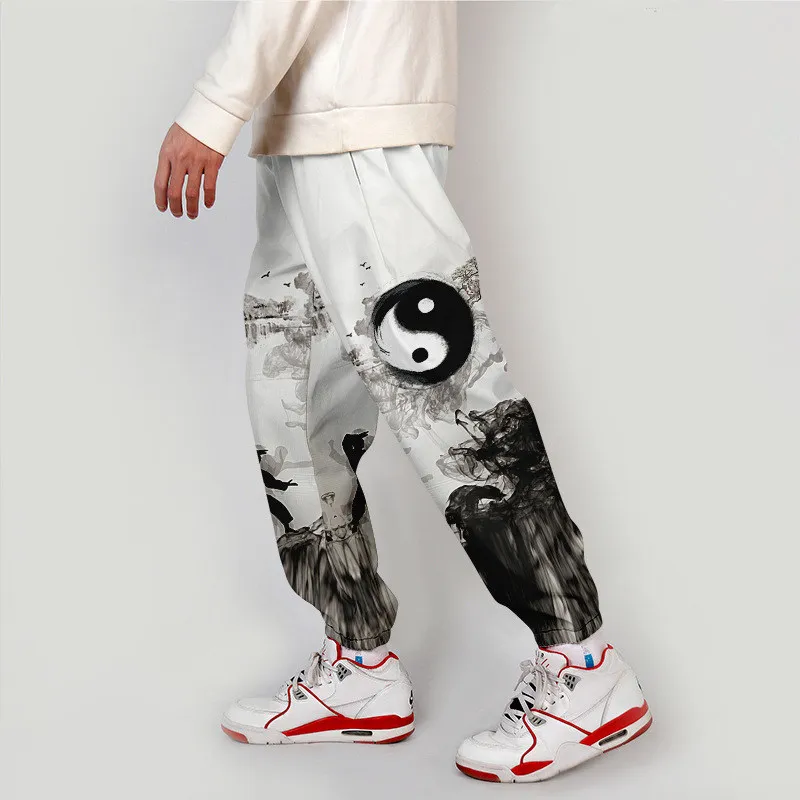 Tai Chi Diagram 3D Joggers Pants Men/Women Casual Sweatpants The Eight Diagrams Cosplay Trousers