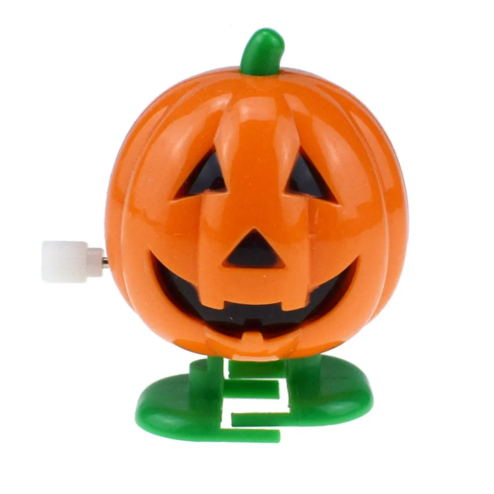 

4Pcs Halloween Pumpkin Wind-Up Clockwork 5x4cm Colorful Smile Face Holiday Party Favor Best Kids Gift Improve Coordination
