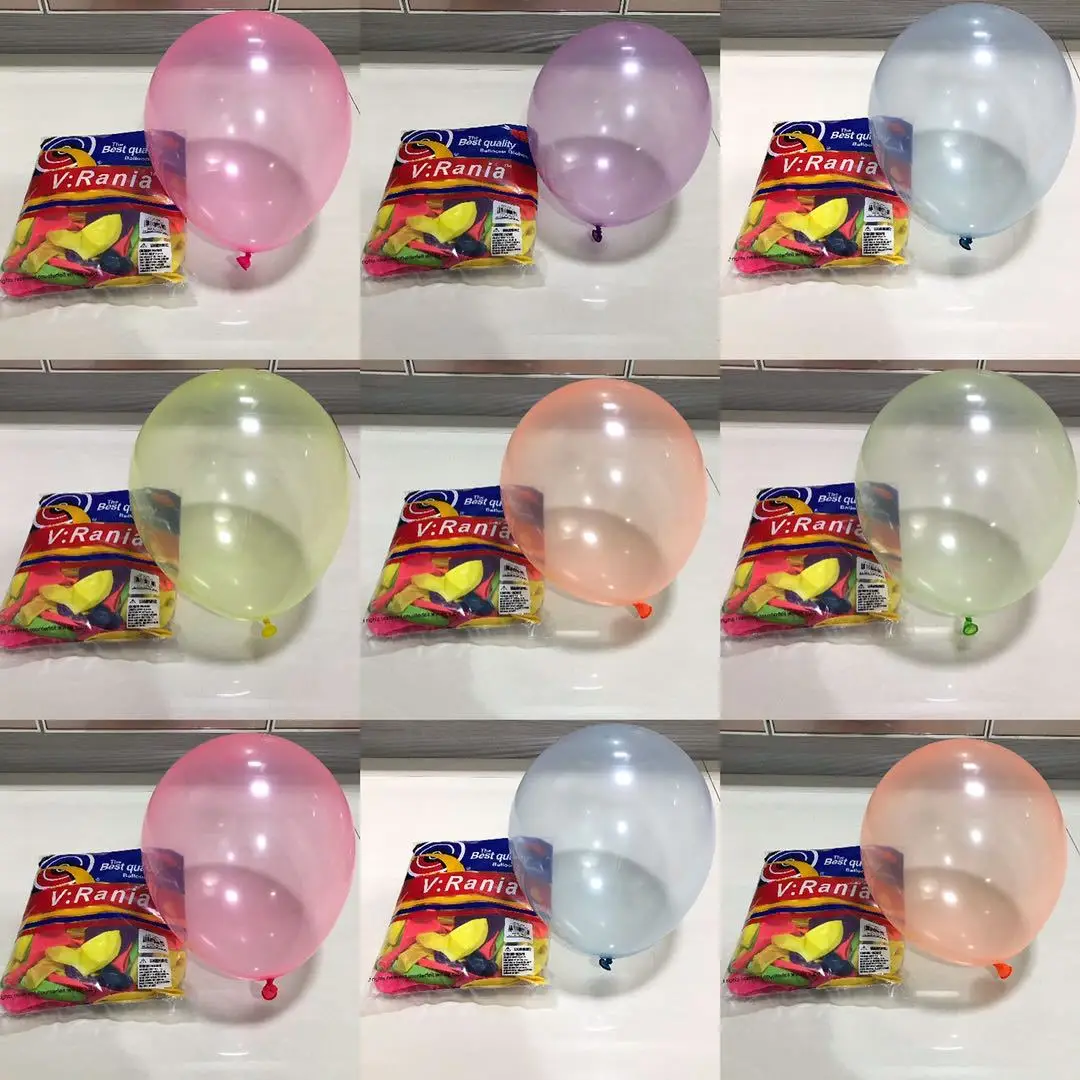 

V Brand 12 "2.8g Color Crystal Bobo Latex Balloon Transparent Ball Birthday Anniversary Party Decoration 20pcs