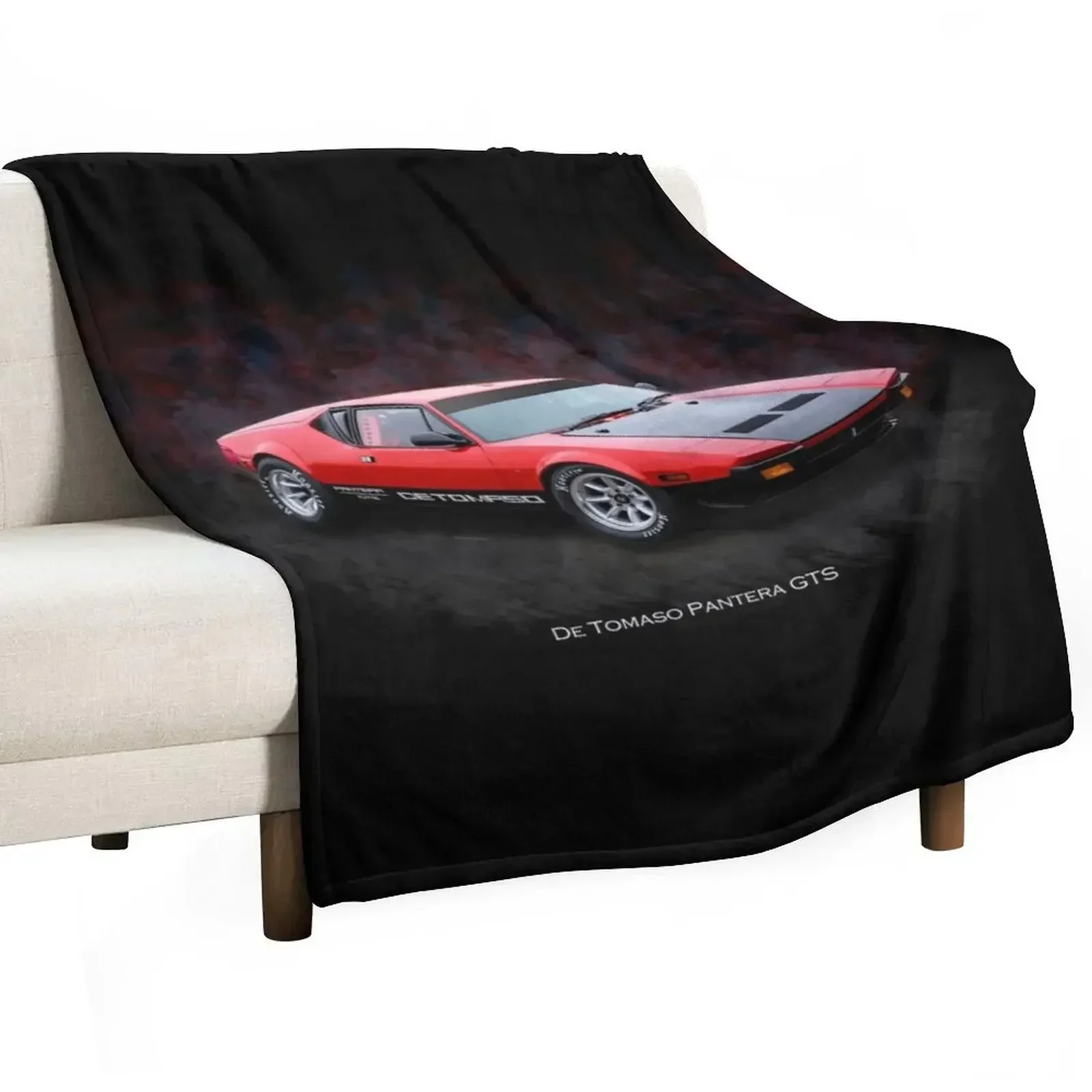 

1972 De Tomaso Pantera GTS Throw Blanket Picnic Fashion Sofas Blankets