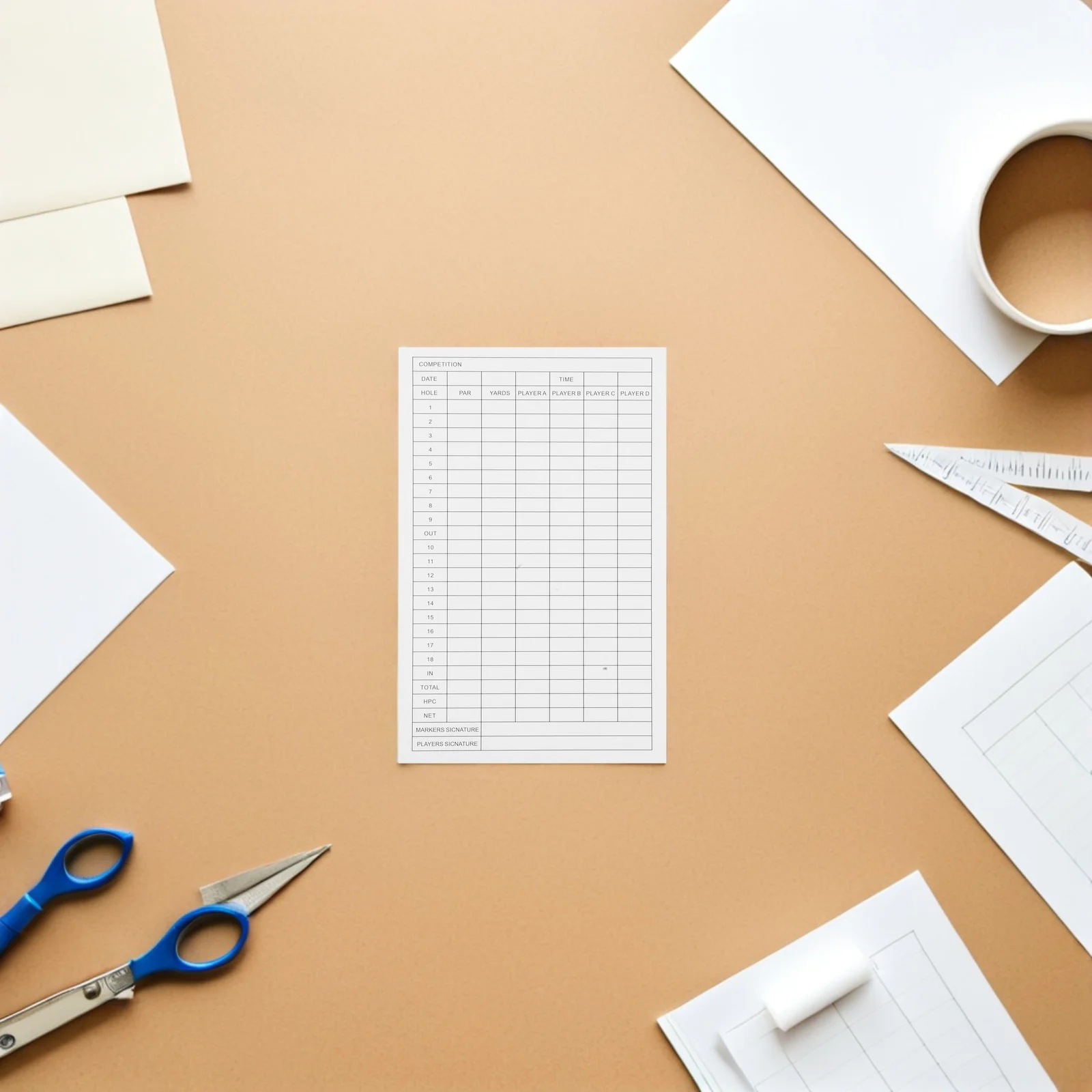 

35Pcs Golf Score Organizer Coated Paper Waterproof Scorecards for Tracking Handicaps Tournament Games Golf Score Sheets