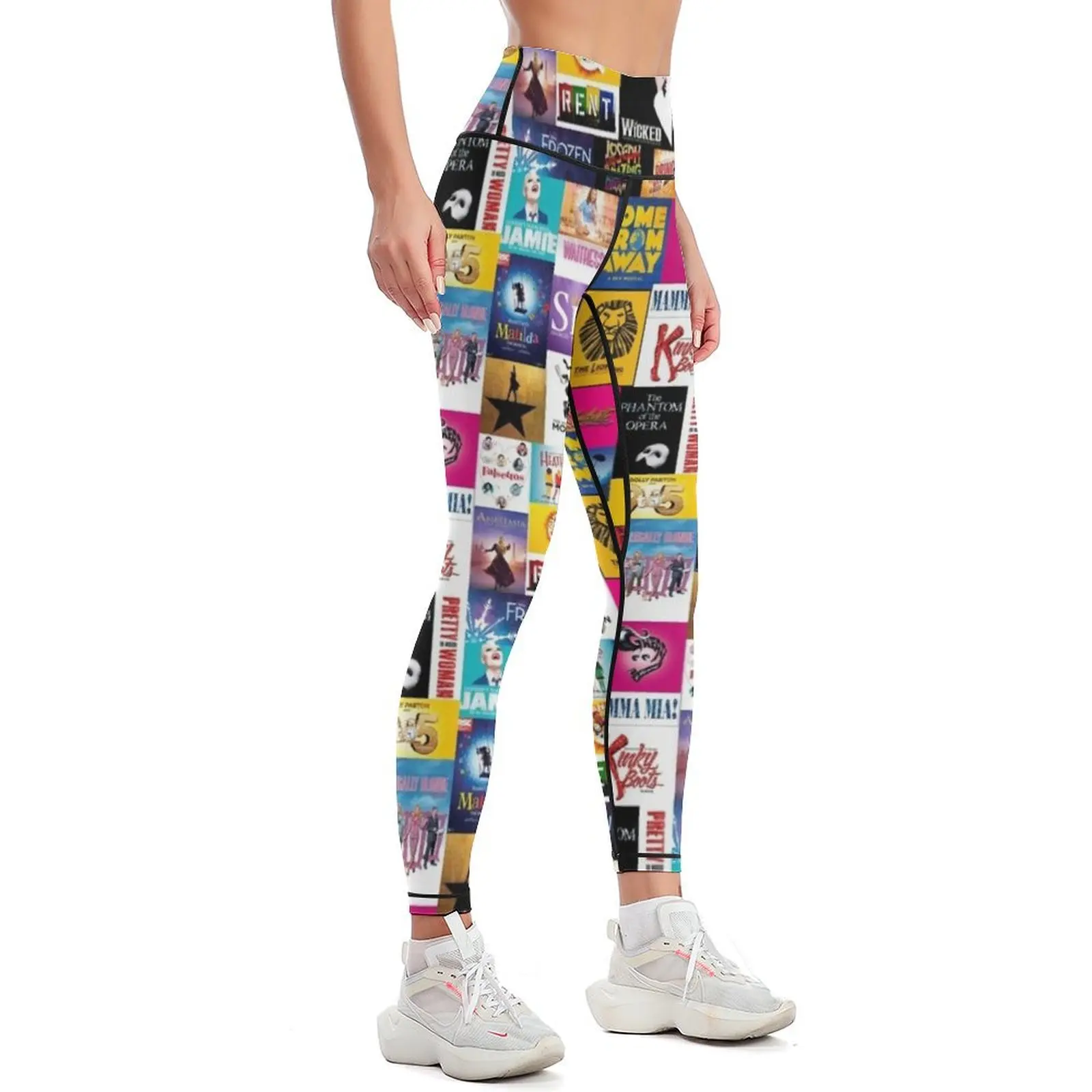 Musical Collage Leggings legging gym workout shorts gym's sportswear Womens Leggings