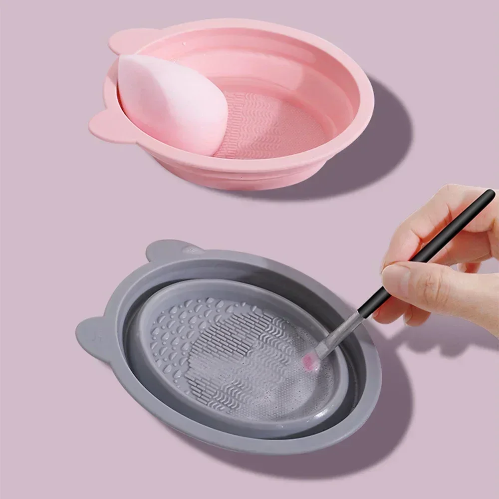 1pcs Silicone Makeup Brush Cleaner Scrubbing Pad Cosmetic Brushes Cleaning Cosmetic Eyebrow Brush Cleaning Mat Hand Makeup Tools