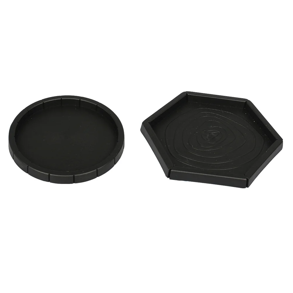 

2pcs Reptiles Food Bowl Thicken Black Pet Feeder For Lizards Tortoises Plastic Eating Basin Reptile Supply Pet Accessories