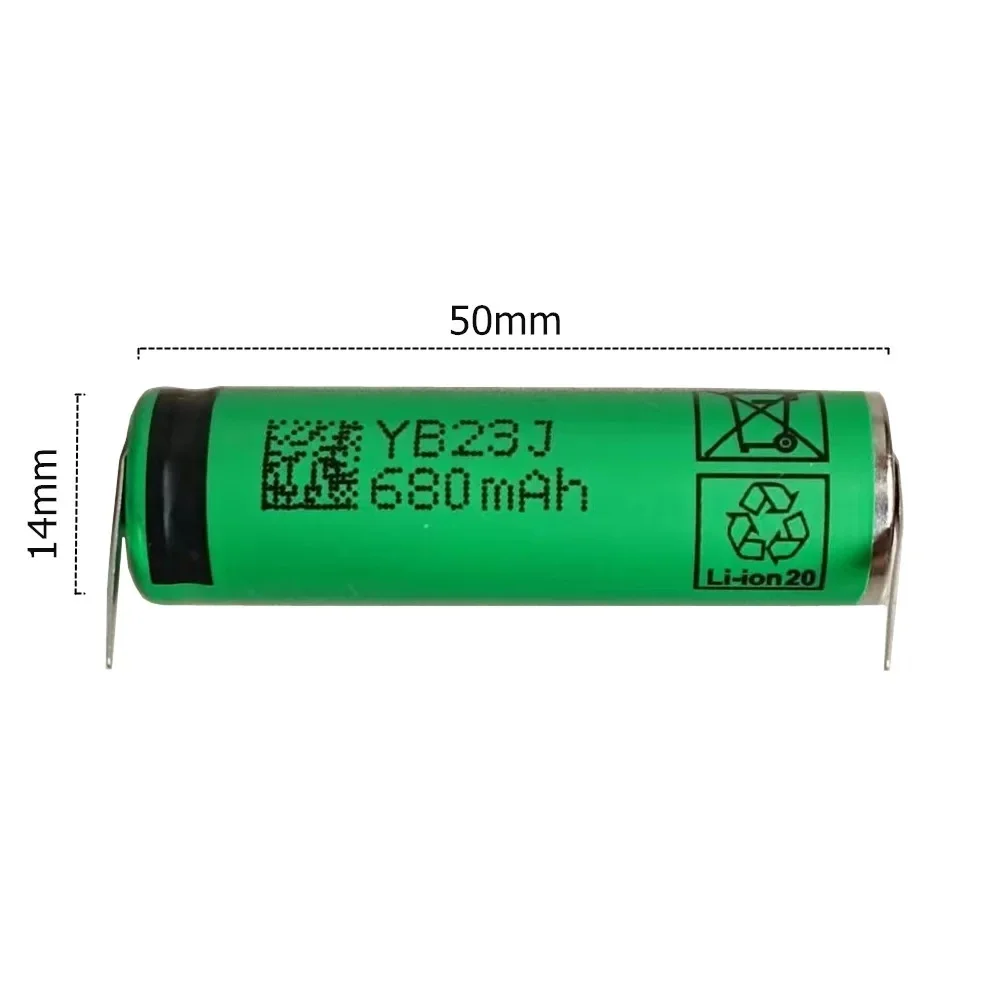 3.7V 680mAh US14500 Battery for Philips HX8910 HX8920 HX8930 HX992B HX992W HX993L HX993B HX993P HX993S HX993W HX9140 toothbrush