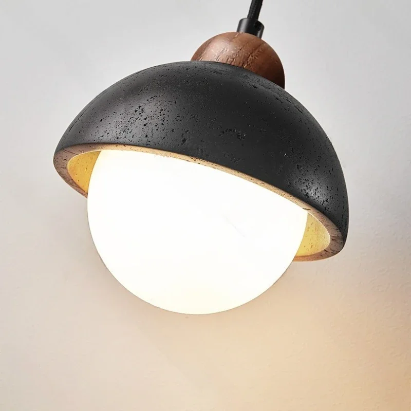 Cave Stone Pendant Lights Bedroom Bedside Balcony  Bar Counter Entrance Hanging Lamps