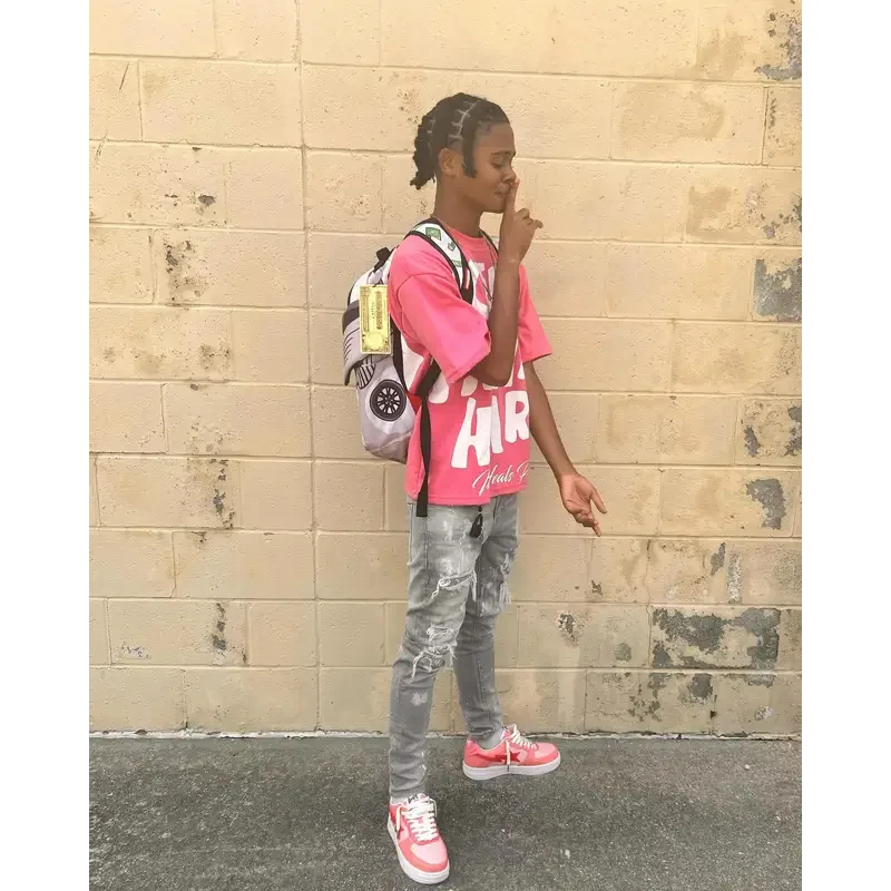 ♥   تي شيرت جديد لعام 2025 مطبوع عليه شارع العليا باللون الوردي تي شيرت قوطي ملابس الشارع الشهير harajuku goth جميع القطن تي شيرت كبير الحجم للنساء ★ ☆ ly99