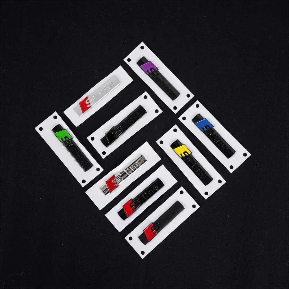 

3D ABS Logo S Line Badge Car Fender Side Emblem Sticker For Audi Sline A1 A3 A4 A5 A6 A7 A8 S3 S4 S5 Q2 Q3 Q5 Q7 TT Accessories