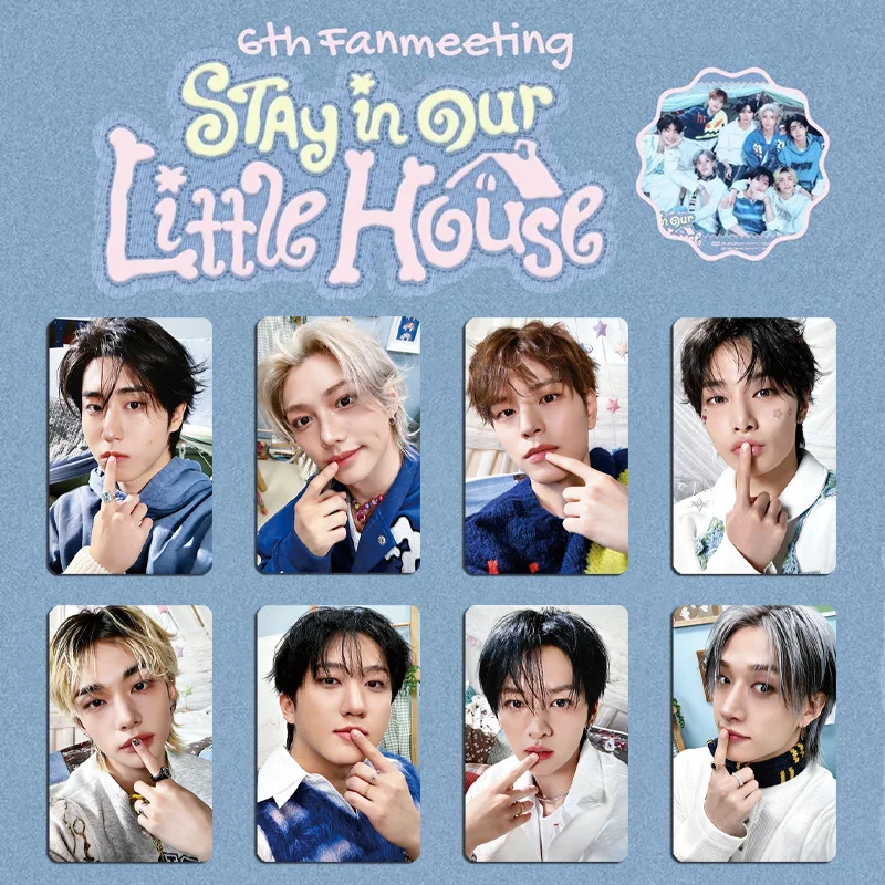 SK Latest 8PCS SKZOO Stray Kids STAY in our Little House New Album Photo Postcard LOMO Card Collector's Card Fan Essential Gift