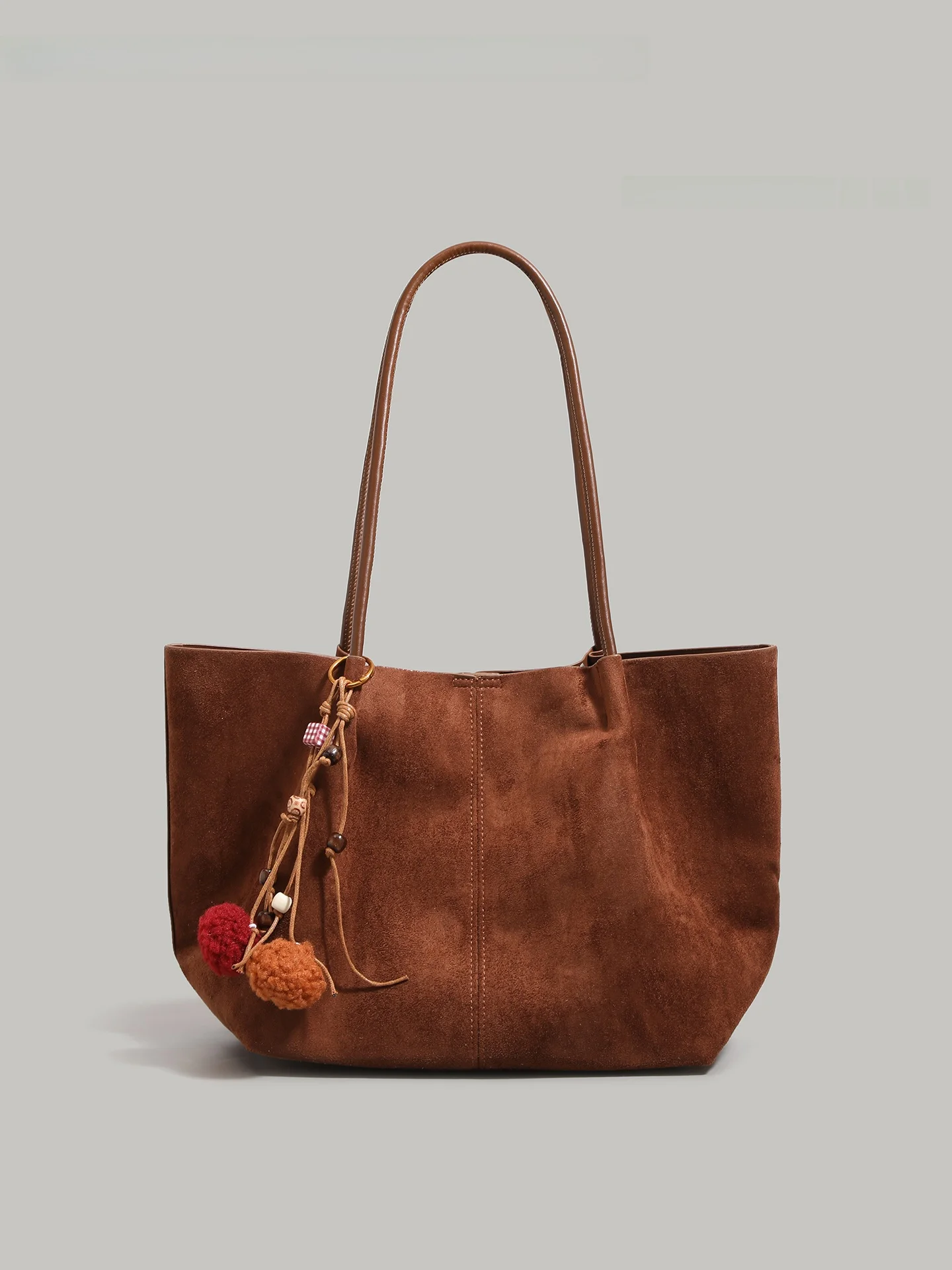 

UR Large Capaci Suede Tote Bag Women's 2025 New Winter Commuter Versatile Mother-Child Bag Casual Single oulder Bag