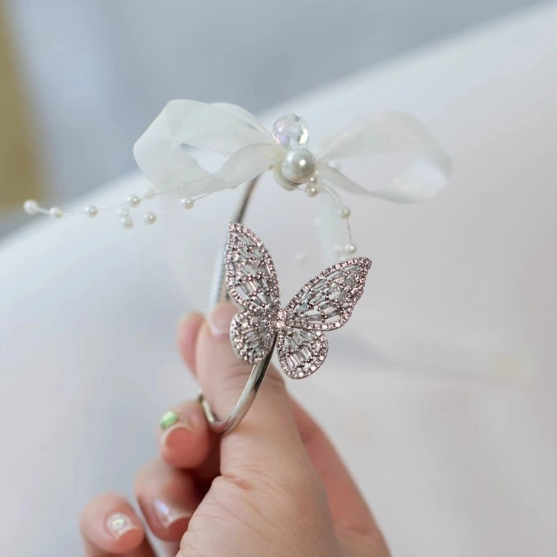 wedding-bride-wrist-flower-butterfly-bracelet-bridesmaid-sister-group-bracelet-opening-beautiful-flash-diamond