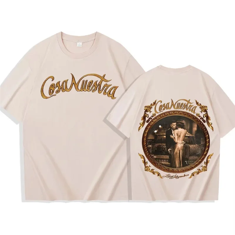 Alejandro Cotton Rauw TWomenshir-Nuestra قمصان Coca-MenT تي شيرت مخطط قابل للتنفس للرجال مناسب لجميع المواسم #3