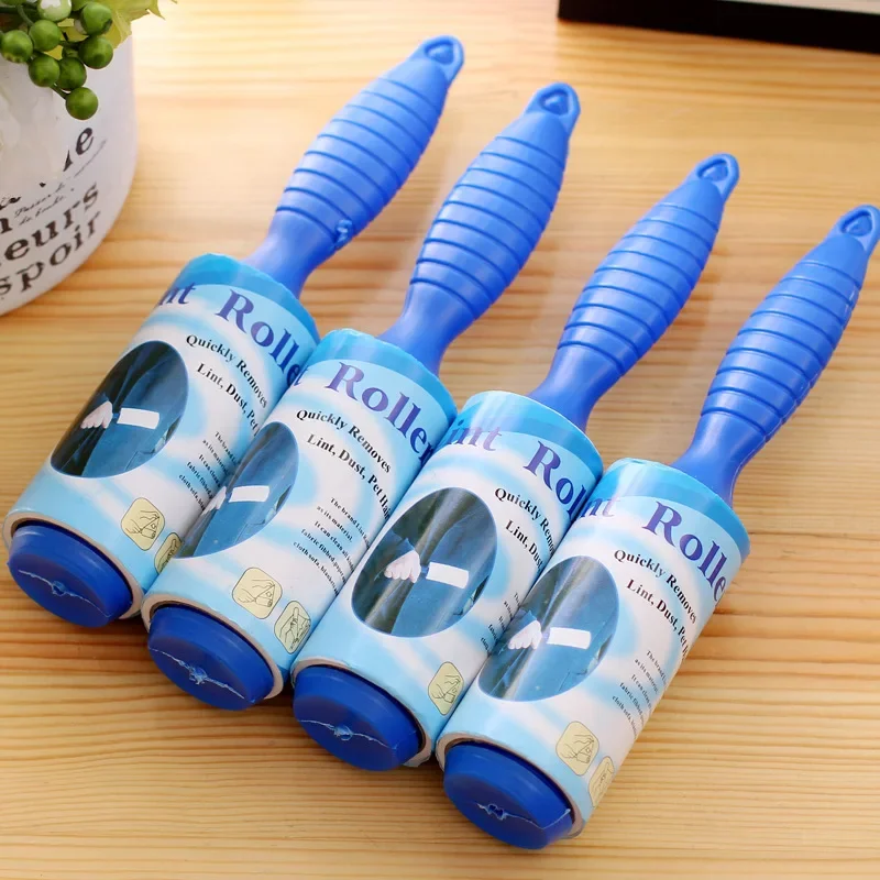 1 Roll 50 Sheets With Handle Brush Dust Remover Sticky Clothes Pet Dog Hair Fabric Fluff Roller Cleaner Accessories