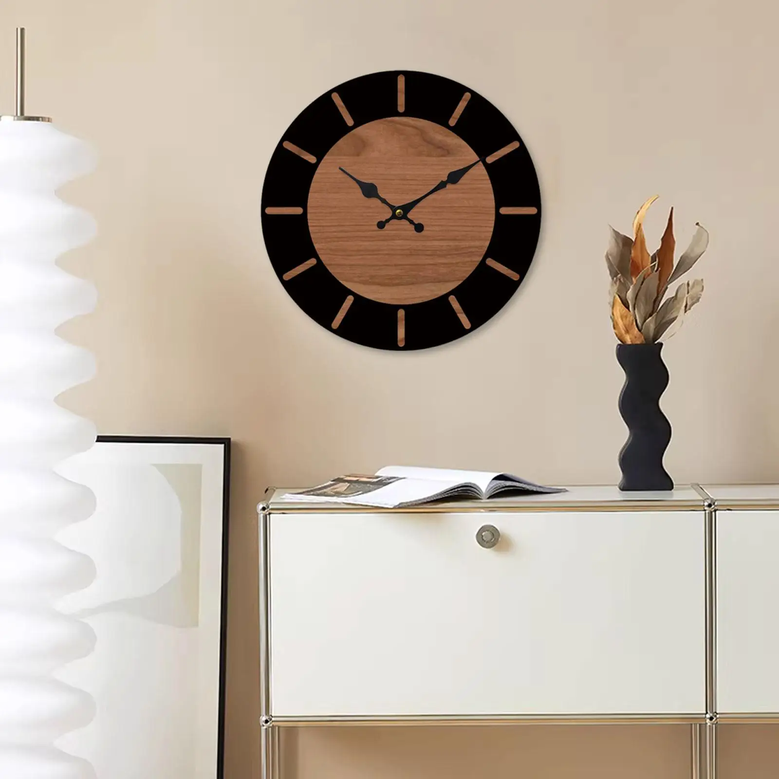 

Современные настенные часы из дерева и акрила, бесшумные, без тикания, для спальни, гостиной, офиса
