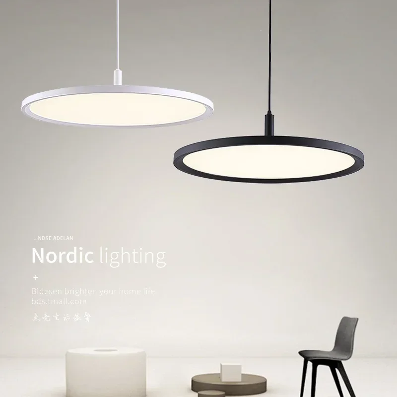 

Nordic Create Minimalist Aluminum Circular Chandelier Hotel Restaurant Kitchen Island Coffee Table Ceiling Light Home Decorate