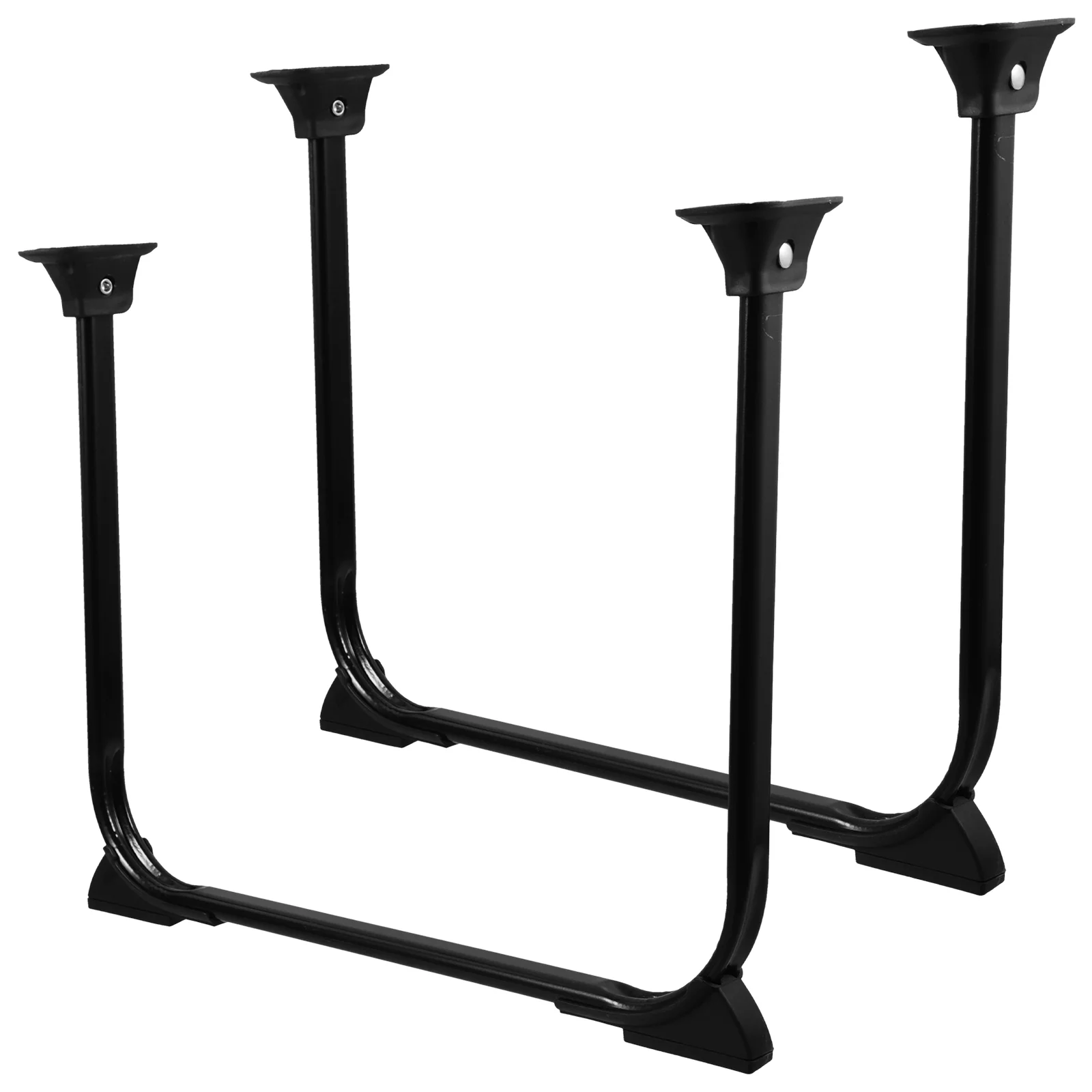 

Bed Desk Legs Iron Table U Shape Extender Folding Coffee Brackets Black Heavy Duty for Small