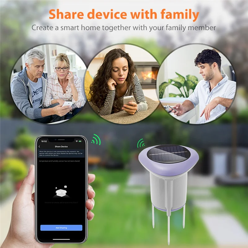 

B63B-Tuya Smart Zigbee солнечный датчик почвы для садоводства измеритель температуры и влажности приложение управление цифровой термометр почвы