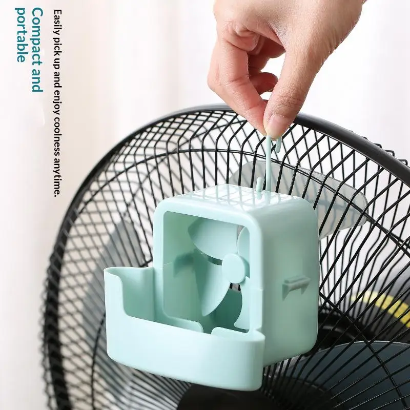 Electric Fan Cooling Storage Box Hanging Fan Cooling Tool With 4 Cup Household Cooling Box Fan Cooler Refrigeration Accessories