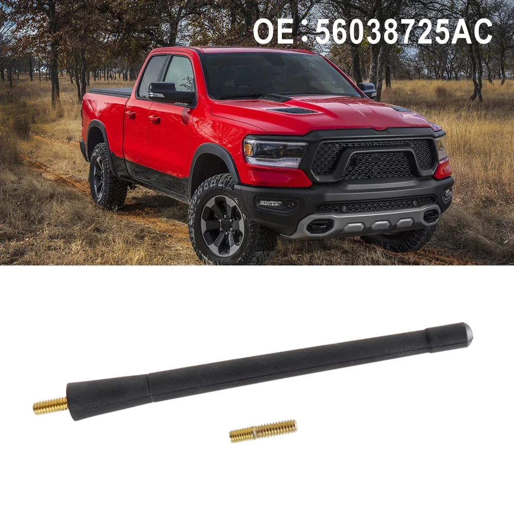 56038725AC 1 Pc 7 Inches Short Black Antenna Mast power AM/FM FOR DODGE RAM 1500 2500 3500 2011-2020 Rubber ANT-1007-BK