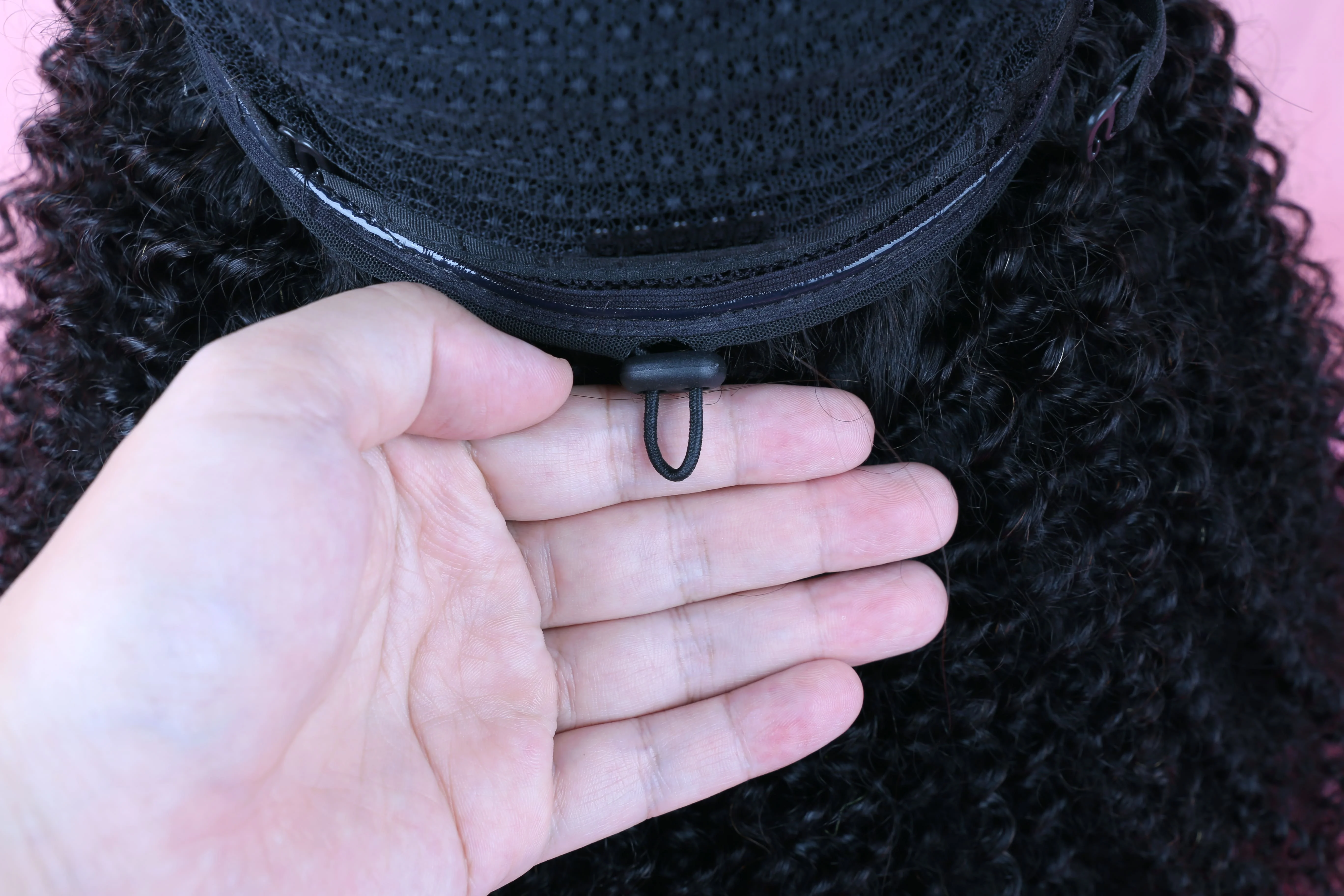 1B Afro Kinky Curly Echthaar Glueless Perücken 200 250 Dichte Vietnamesisches Echthaar Flip-Over Halbperücke mit Kordelzug – Detail 17