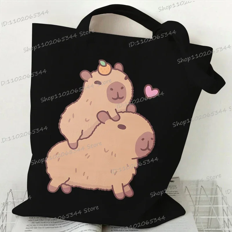 Bobo Tea Capybara grafika torebki damskie Harajuku torba na ramię ze zwierzętami moda kreskówka torba na zakupy torba boczna dla pań