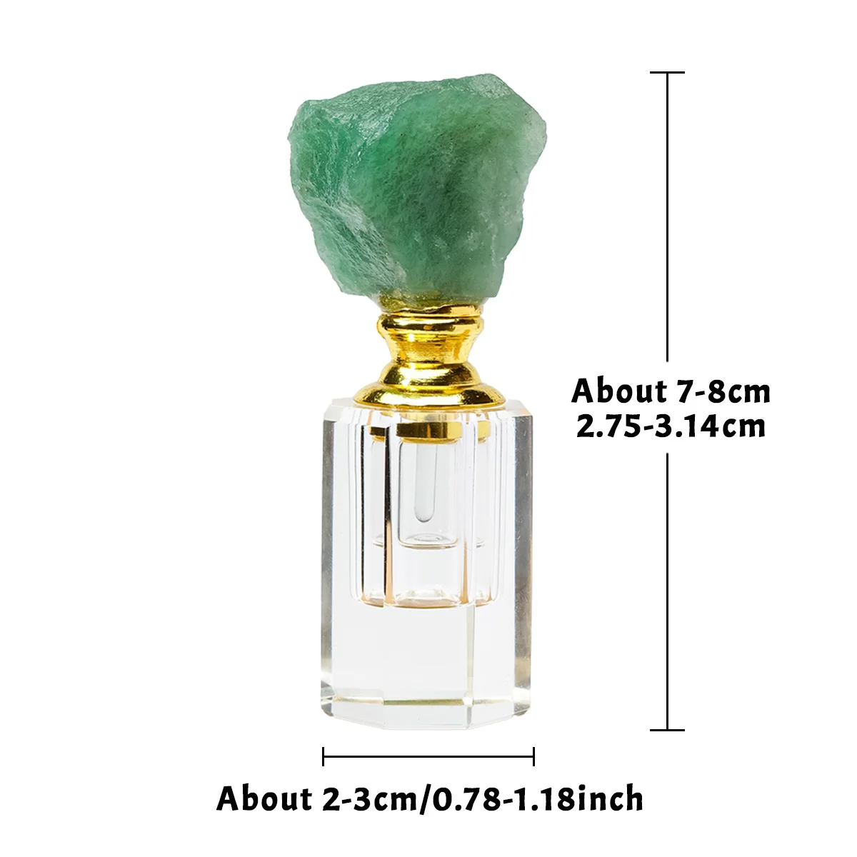 1PC Natural Amethyst Crystal Cluster Healing Stone Essential Oil Bottle Empty Refillable Perfume Dropper for Aromatherapy view 4